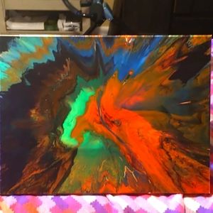 18"x24" canvas acrylic painting/blacklight friendly